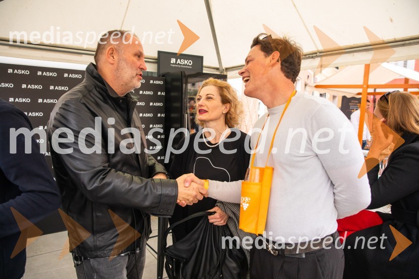  Dime Rangelov;  Hermina Kovačič, strokovnjakinja za komuniciranje;  ... Orange Wine Festival Izola 2024