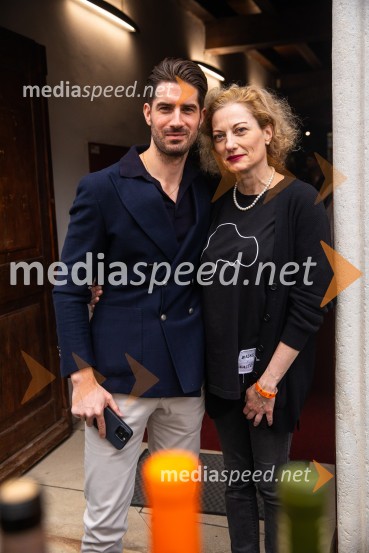  Luka Zaro, Zaro Wines;  Hermina Kovačič, strokovnjakinja za komuniciranjeOrange Wine Festival Izola 2024