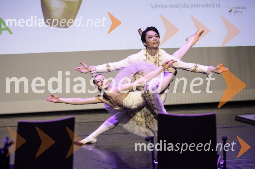  Nina Noč, balerina;  Yujin Muraishi, baletnikNovinarska konferenca ob 2. mednarodnem festivalu Baletne noči