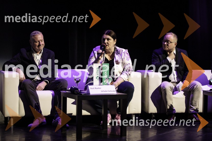  Staš Ravter, direktor SNG Opera in balet Ljubljana;  Uršula Cetinski, generalna direktorica, Cankarjev dom; mag. Aleš Drenik, vodja programa resne glasbe, opere in balet, Cankarjev domNovinarska konferenca ob 2. mednarodnem festivalu Baletne noči