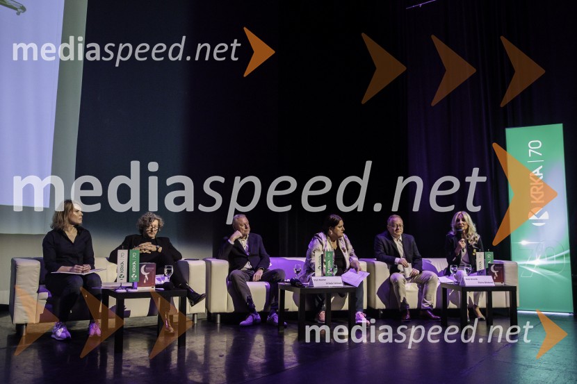  Anina Oblak, prevajalka;  Renato Zanella, umetniški direktor ljubljanskega baleta;  Staš Ravter, direktor SNG Opera in balet Ljubljana;  Uršula Cetinski, generalna direktorica, Cankarjev dom; mag. Aleš Drenik, vodja programa resne glasbe, opere in balet, Cankarjev dom;  Elvira Medved,  vodja Službe za odnose z javnostmi Krka d.d.Novinarska konferenca ob 2. mednarodnem festivalu Baletne noči