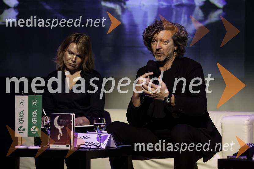  Anina Oblak, prevajalka;  Renato Zanella, umetniški direktor ljubljanskega baletaNovinarska konferenca ob 2. mednarodnem festivalu Baletne noči