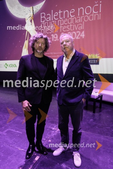  Renato Zanella, umetniški direktor ljubljanskega baleta;  Staš Ravter, direktor SNG Opera in balet LjubljanaNovinarska konferenca ob 2. mednarodnem festivalu Baletne noči