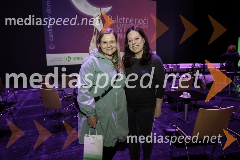  Alma Rahne, novinarka;  Medeja  Medved, Cankarjev domNovinarska konferenca ob 2. mednarodnem festivalu Baletne noči