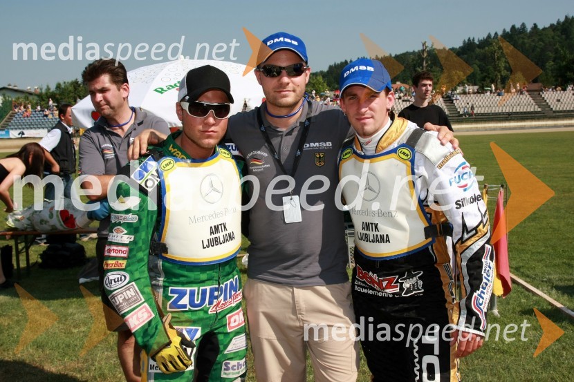 Martin Smolinski, Renne Schäfer, Germany team manager in Tommy Stange, NemčijaSPEEDWAY, EP parov, polfinale