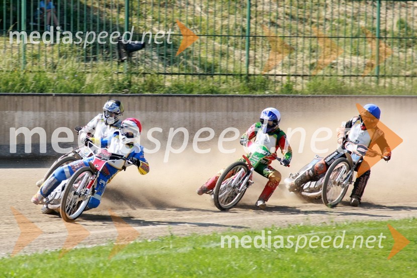 Friedrich Wallner, Avstrija, Andriy Karpov, Ukrajina, Oleksandr Borodaj, Ukrajina in Manuel Novotny, AvstrijaSPEEDWAY, EP parov, polfinale