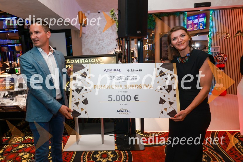 mag. Klemen Čaleta, direktor, Admiral Slovenija;  Ksenija Repina, vodja Kulturne četrti, Minoriti MariborOtvoritev prenovljenega Casina Admiral Maribor