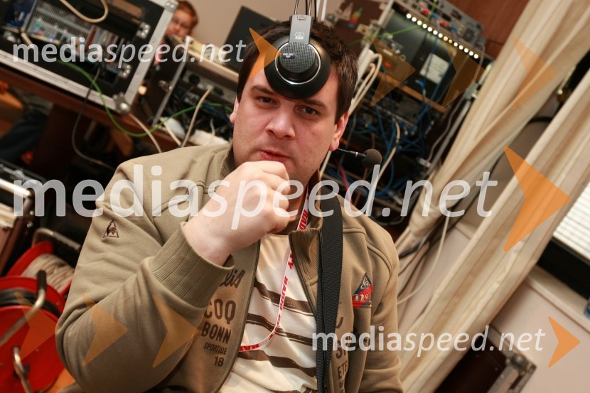 Tine Križanič, član ekipe Reporter MilanRadio City, koncert 2009