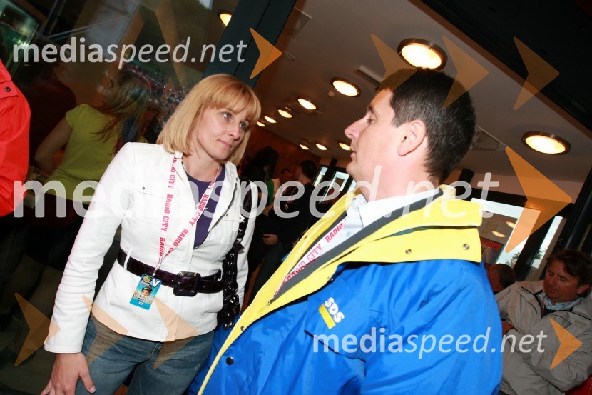 Katja Koren Miklavec, nekdanja smučarka in Mirko Zamernik, poslanec SDSRadio City, koncert 2009