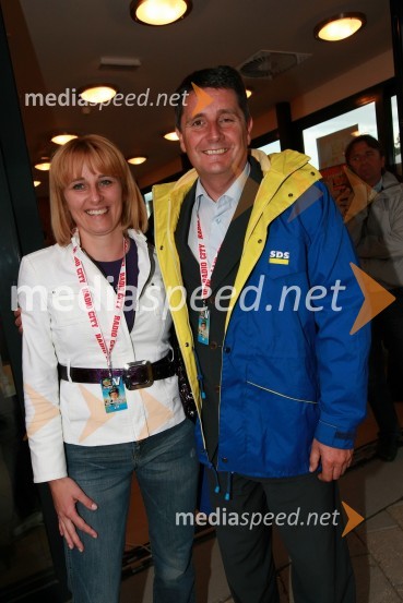 Katja Koren Miklavec, nekdanja smučarka in Mirko Zamernik, poslanec SDSRadio City, koncert 2009