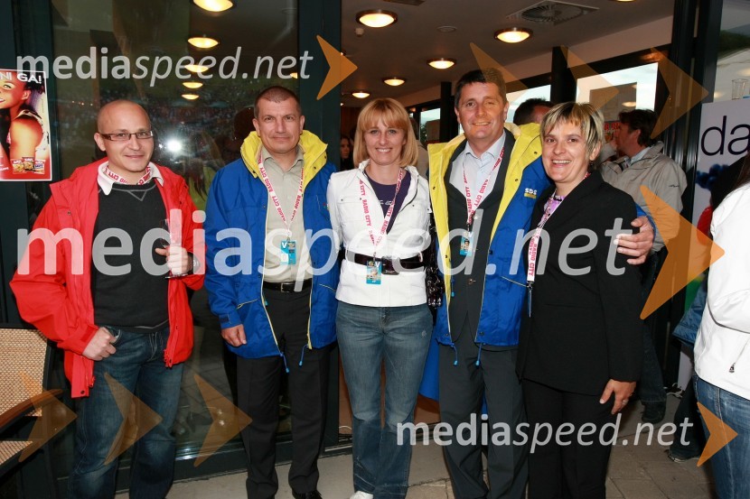 Gregor Jeza, predsednik uprave Hit Šentilj d.d., Dragutin Mate, nekdanji minister za notranje zadeve, Katja Koren Miklavec, nekdanja smučarka, Mirko Zamernik, poslanec SDS in ...Radio City, koncert 2009
