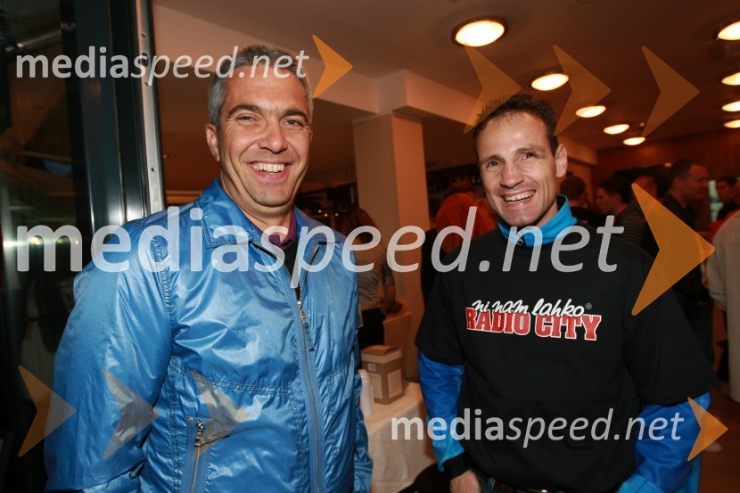 Marko Arsenovič, direktor podjetja S.Oliver SLO ter Tomaž Barada, taekwondoist in kickboksarRadio City, koncert 2009