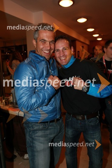 Marko Arsenovič, direktor podjetja S.Oliver SLO ter Tomaž Barada, taekwondoist in kickboksarRadio City, koncert 2009