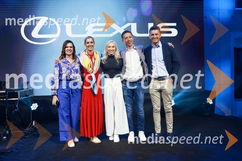  Danijela Stojanović, marketing, Toyota Adria;  Maša Meden, vodja mobilnosti, marketinga in komunikacij, Toyota Slovenija;  Janja Garnbret, športna plezalka;  Yosuke Arai, predsednik in glavni izvršni direktor, Toyota Adria d.o.o.;  Nino Kuduzović, vodja prodaje, Toyota SlovenijaJanja Garnbret vozi Lexus LBX