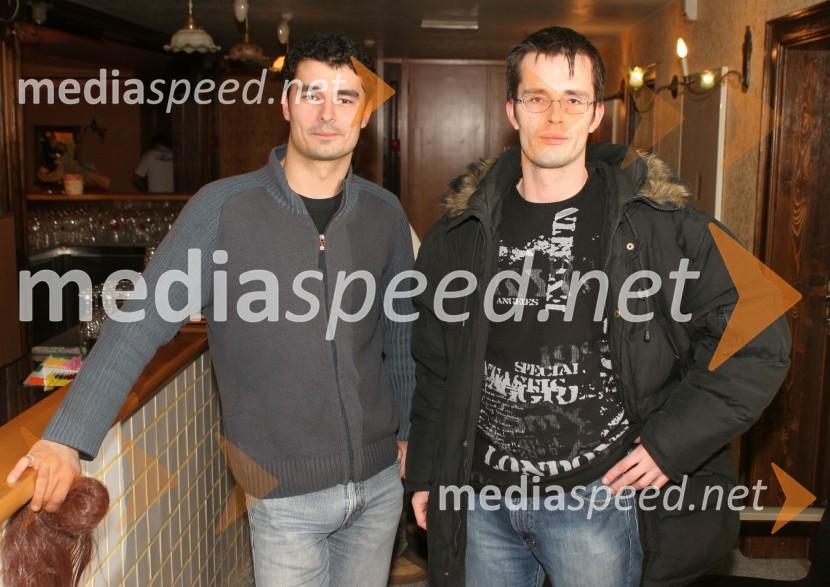 Miran Camplin - Cepo, humorist in Igor Kunej, producent na Net TvPodalpski večer, snemanje nove oddaje na Net Tv