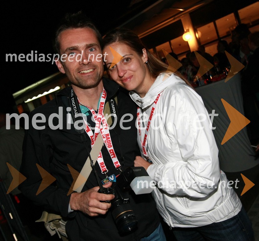 Mihaela Margan - Miša, novinarka in njen fant Gorazd KocbekRadio City, koncert 2009