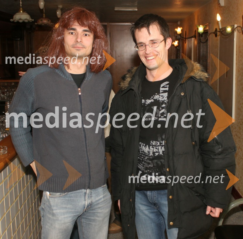 Miran Camplin - Cepo, humorist in Igor Kunej, producent na Net TvPodalpski večer, snemanje nove oddaje na Net Tv