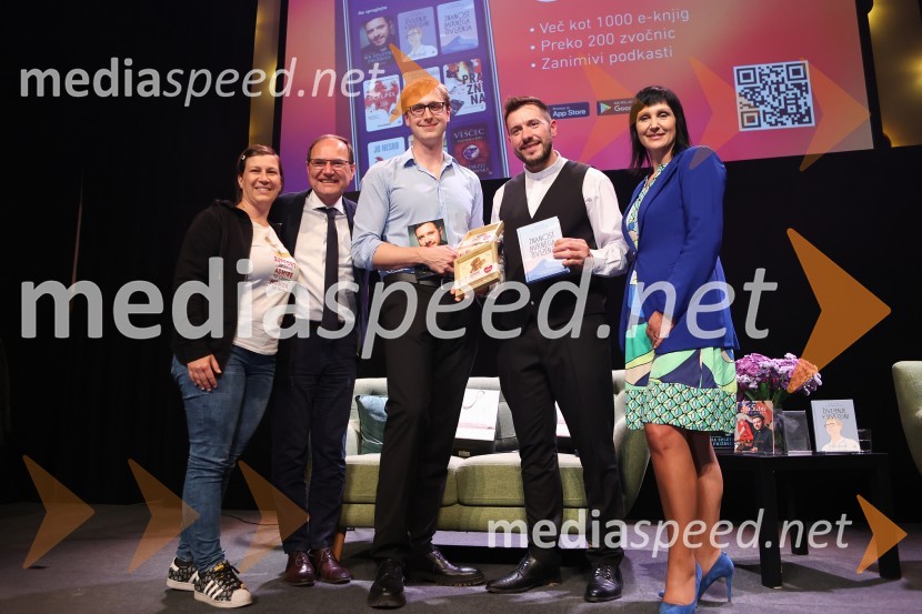  Urška Kolenc, predsednica, Društvo Junaki 3. nadstropja;  Tone Rode, direktor družbe Družina;  David Zupančič, specializant infektologije, pisatelj in spletni vplivnež;  Martin Golob, duhovnik;  Karmen Pangos, poslovna direktorica, Perutnina Ptuj d.o.o.David in Martin o iskanju miru