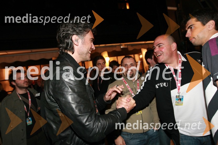 Jan Plestenjak, pevec, Dejan Vedlin, moderator Radia City in član ekipe Reporter Milan, Matjaž Šalamun - Šalca, član ekipe Reporter Milan ter Bor Greiner, odgovorni urednik na Radiu CityRadio City, koncert 2009