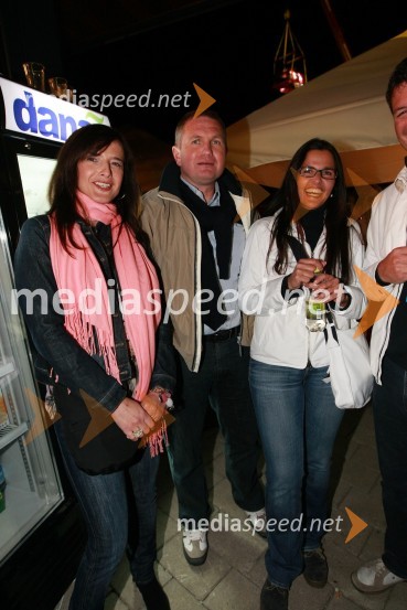 Sabina Kisilak, lastnica butikov Kisilak, Matjaž Kek, selektor slovenske nogometne reprezentance in Marija LampeRadio City, koncert 2009