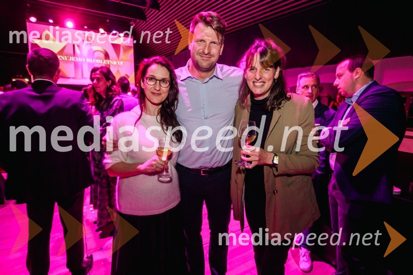  Alenka Sušnik, Finance;  Robert Schmitzer, direktor digitalnega razvoja, Delo;  Veronika  Frelih,  Vinska klet FrelihČista desetka – 10. obletnica agencije IPPR