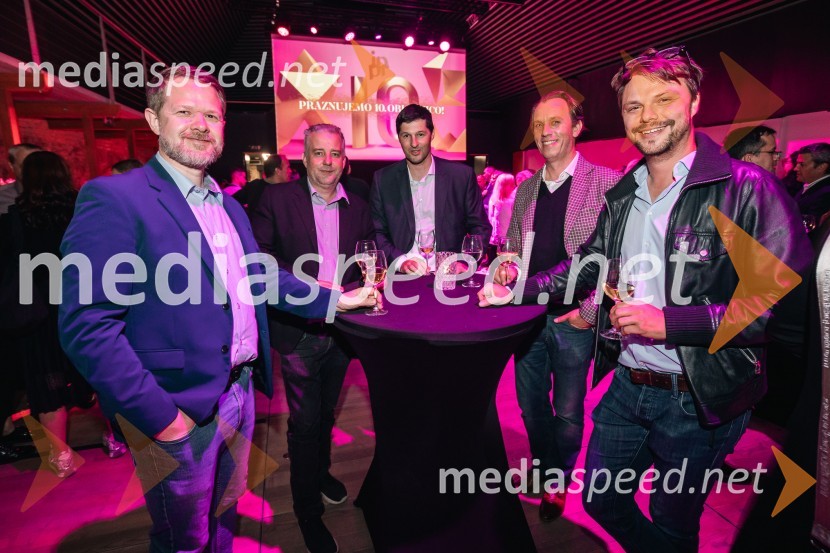 Martin Tomažin, Bloomberg Adria;  Janez Usenik, stand up komik, novinar, scenarist; dr. Jurij Podržaj, Mahle;  Mitja Prek, Media24;  Jan Konečnik, HollerČista desetka – 10. obletnica agencije IPPR