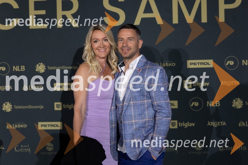  Urša Jezeršek;  Rene Mlekuž, nekdanji smučarVečer šampionov 2024