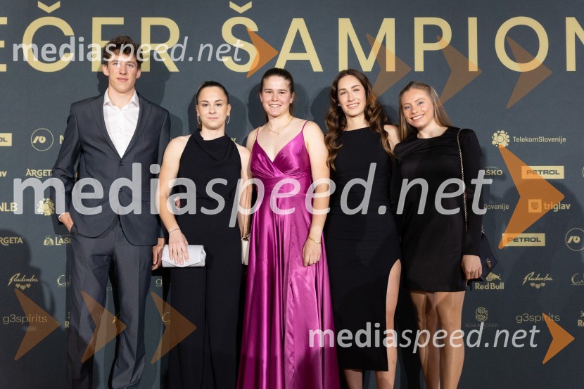  Nejc Stern, smučarski tekač;  Nika Ljubič, smučarska tekačica;  Lucija Medja, smučarska tekačica;  Tia Janežič, smučarska tekačica;  Anja  Mandeljc, smučarska tekačicaVečer šampionov 2024