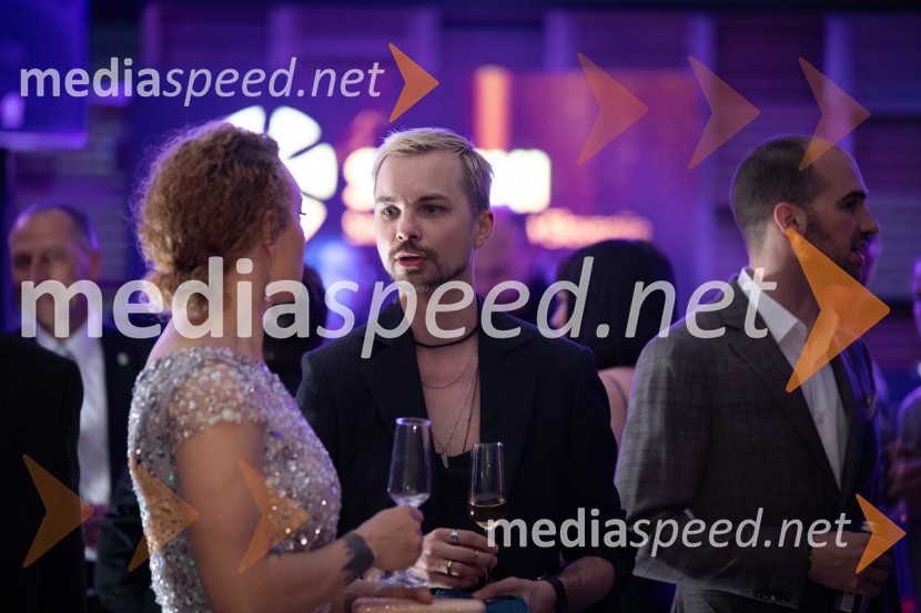  Ilka Štuhec, slovenska alpska smučarka;  David Hojnik, modni oblikovalec DH fashionVečer šampionov 2024