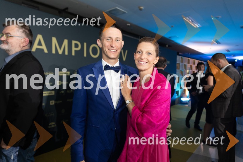  Peter  Prevc, smučarski skakalec;  Mina PrevcVečer šampionov 2024