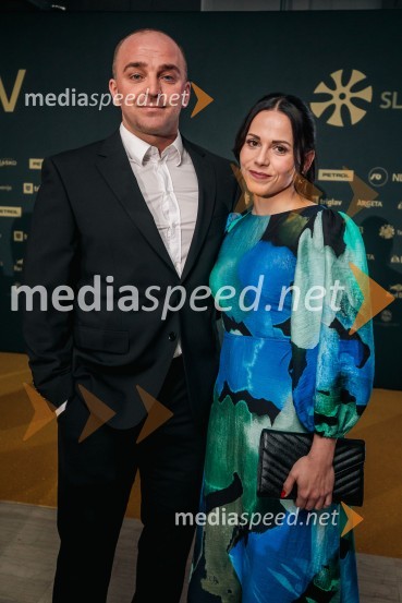  Željko Stević;  Gloria Kotnik, deskarka na snegu Večer šampionov 2024