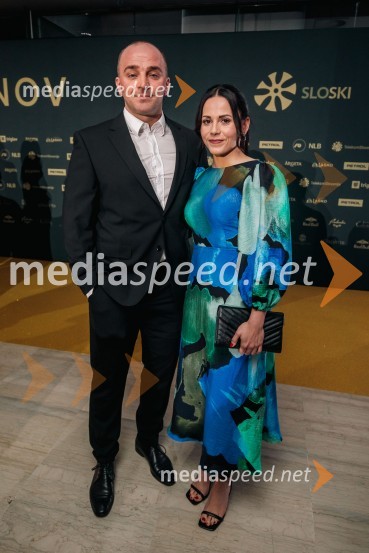  Željko Stević;  Gloria Kotnik, deskarka na snegu Večer šampionov 2024