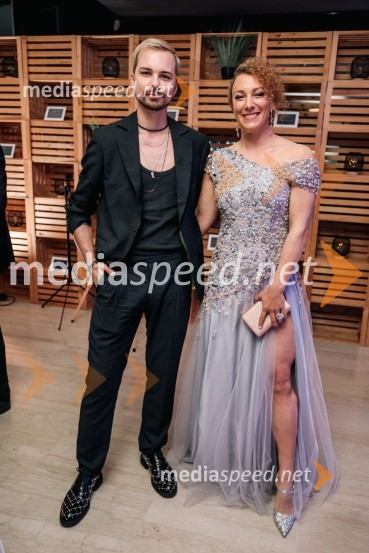  David Hojnik, modni oblikovalec DH fashion;  Ilka Štuhec, slovenska alpska smučarkaVečer šampionov 2024