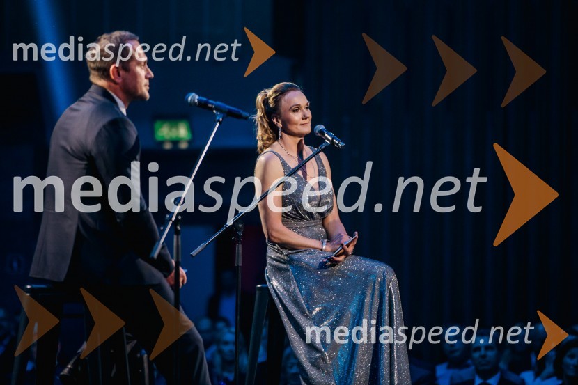  Jure Košir, nekdanji smučar;  Petra Majdič, nekdanja slovenska smučarska tekačica, članica Odbora za podeljevanje Bloudkovih priznanjVečer šampionov 2024