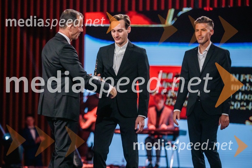  Enzo Smrekar, predsednik uprave Droge Kolinske in glavni direktor strateškega poslovnega področja v Atlantic Grupi, predsednik SZS, podpredsednik Olimpijskega komiteja Slovenije;  Domen Prevc, smučarski skakalec;  Timi Zajc, smučarski skakalecVečer šampionov 2024