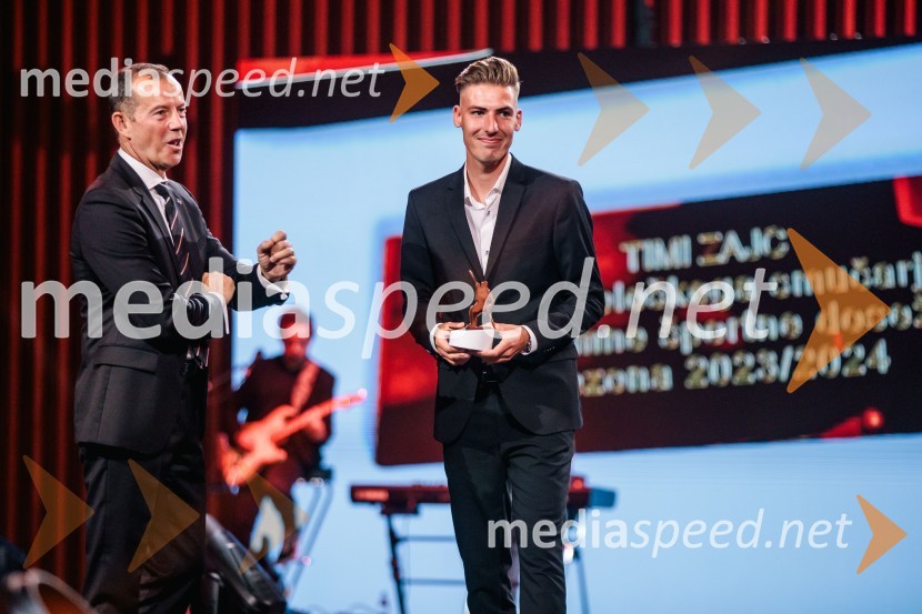  Enzo Smrekar, predsednik uprave Droge Kolinske in glavni direktor strateškega poslovnega področja v Atlantic Grupi, predsednik SZS, podpredsednik Olimpijskega komiteja Slovenije;  Timi Zajc, smučarski skakalecVečer šampionov 2024