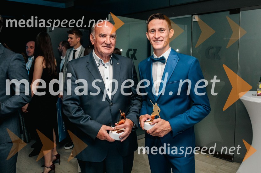  Ljubo Jasnič, nekdanji predsednik DESUS;  Peter  Prevc, smučarski skakalecVečer šampionov 2024