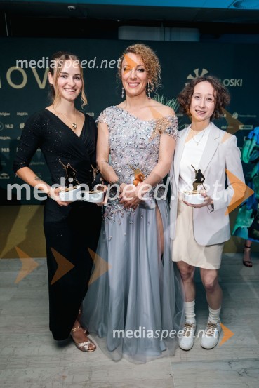  Nika Križnar, smučarska skakalka;  Ilka Štuhec, slovenska alpska smučarka;  Nika  Prevc, smučarska skakalkaVečer šampionov 2024