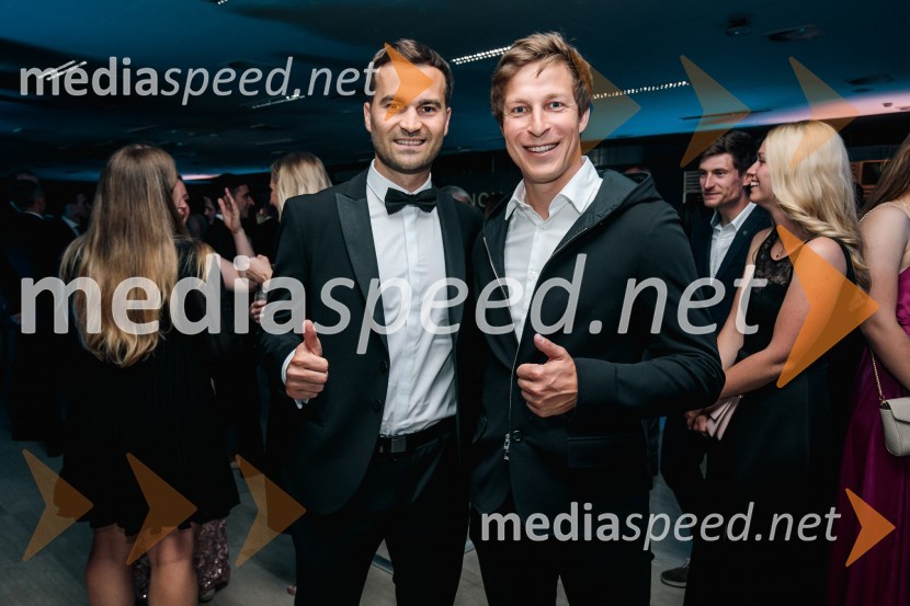  Robert Hrgota, trener slovenske skakalne reprezentance;  Jurij Tepeš, nekdanji smučarski skakalecVečer šampionov 2024