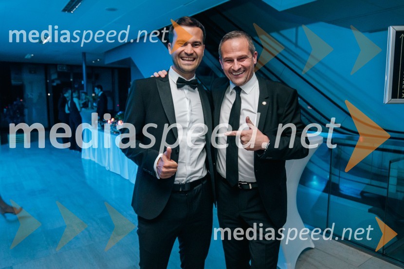  Robert Hrgota, trener slovenske skakalne reprezentance;  Tomaž Šušteršič, generalni sekretar organizacijskega komiteja PlanicaVečer šampionov 2024