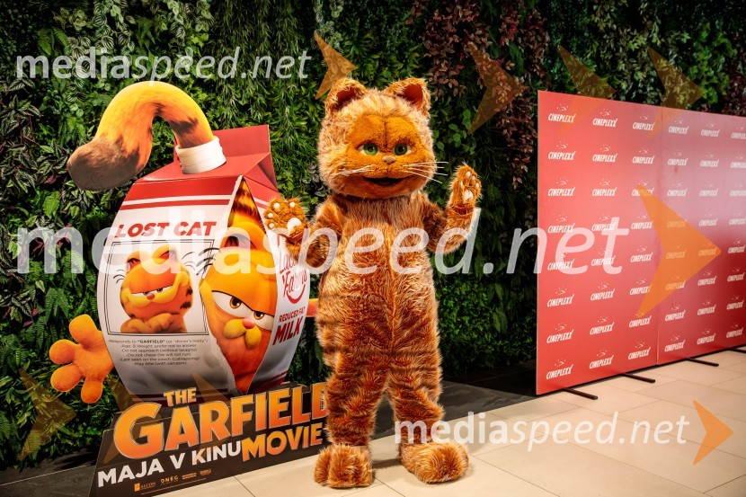 Premiera filma najbolj popularnega oranžnega mačka Garfield v Cineplexx Ljubljana