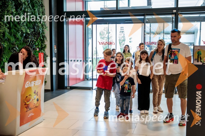 Premiera filma najbolj popularnega oranžnega mačka Garfield v Cineplexx Ljubljana