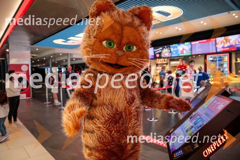 Premiera filma najbolj popularnega oranžnega mačka Garfield v Cineplexx Ljubljana