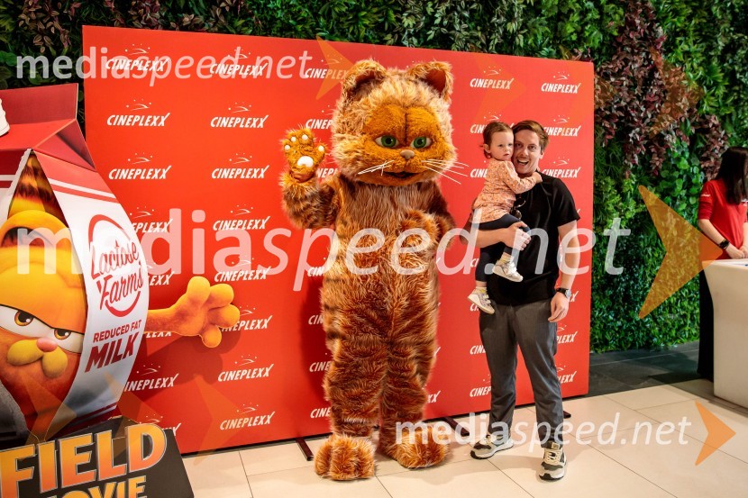  Gašper Gep MarkunPremiera filma najbolj popularnega oranžnega mačka Garfield v Cineplexx Ljubljana