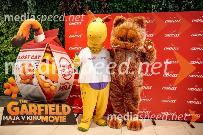 Premiera filma najbolj popularnega oranžnega mačka Garfield v Cineplexx Ljubljana