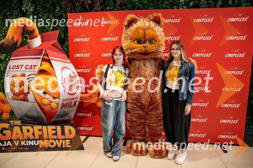 Premiera filma najbolj popularnega oranžnega mačka Garfield v Cineplexx Ljubljana