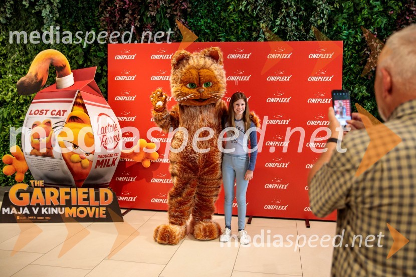 Premiera filma najbolj popularnega oranžnega mačka Garfield v Cineplexx Ljubljana