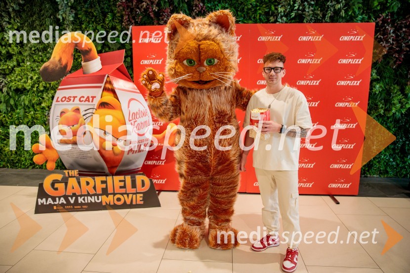 David DobrikovicPremiera filma najbolj popularnega oranžnega mačka Garfield v Cineplexx Ljubljana