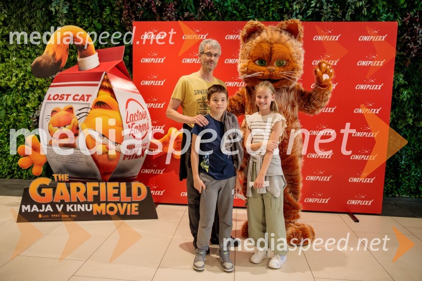 Premiera filma najbolj popularnega oranžnega mačka Garfield v Cineplexx Ljubljana