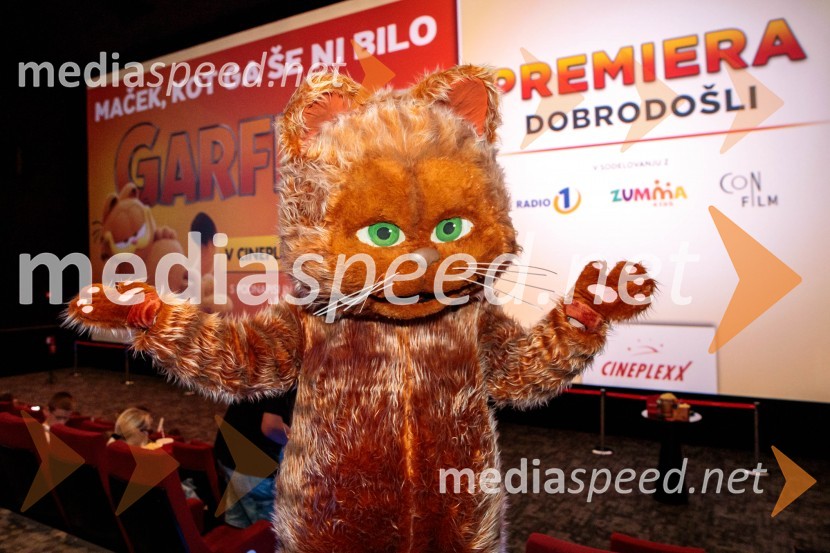 Premiera filma najbolj popularnega oranžnega mačka Garfield v Cineplexx Ljubljana
